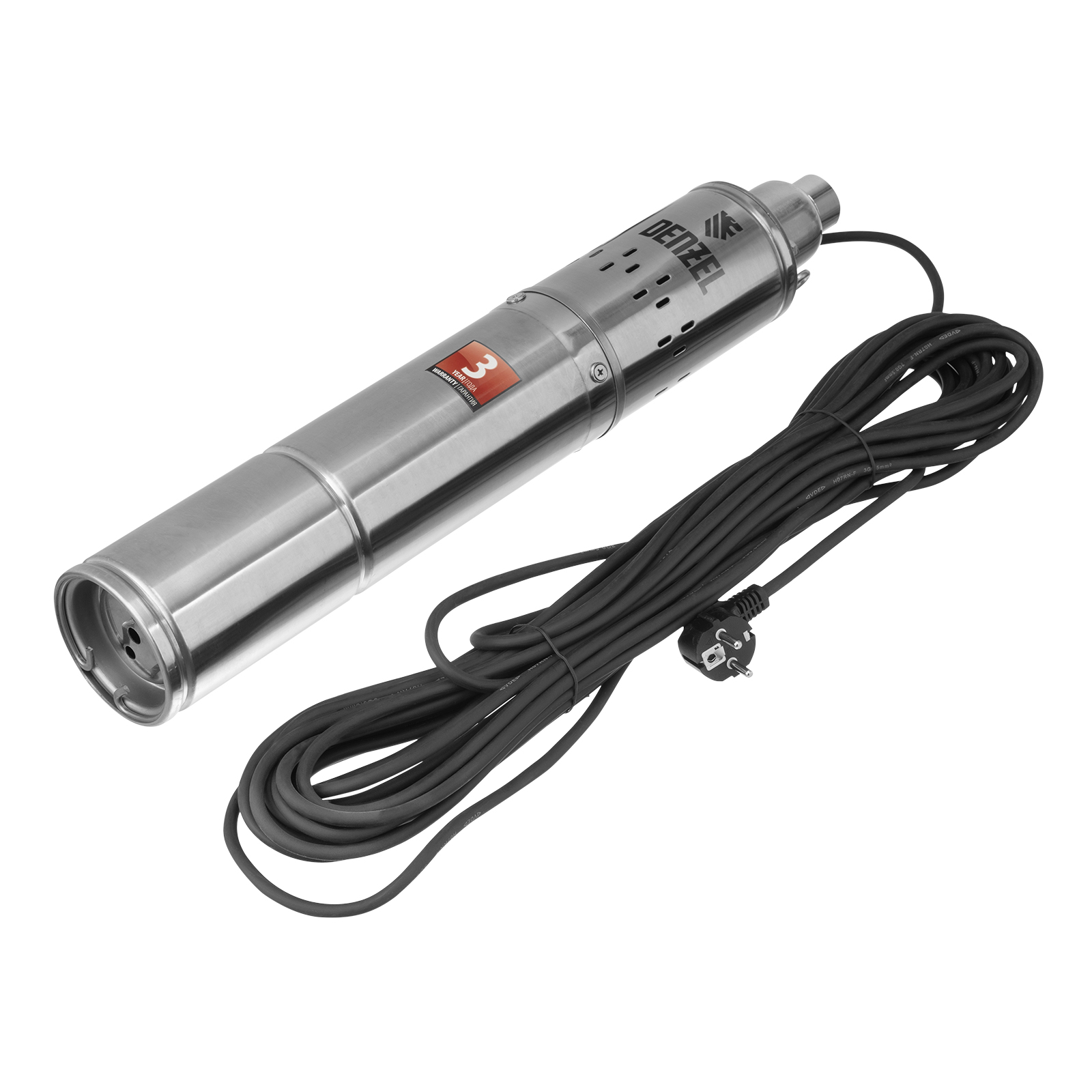 Скважинный насос DWS-4-100, винтовой, диаметр 4", 800 Вт, 1700 л/ч, напор 100 м Denzel, 97252