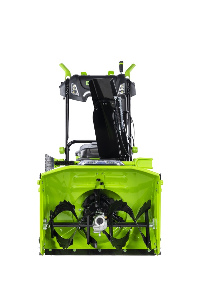 Снегоуборщик Greenworks GD82ST56K8, 82v, 61 см, в комплекте 3 шт. АКБ 8 А·ч и двойное ЗУ (самоходный ,аккумуляторный) 2602807UF3